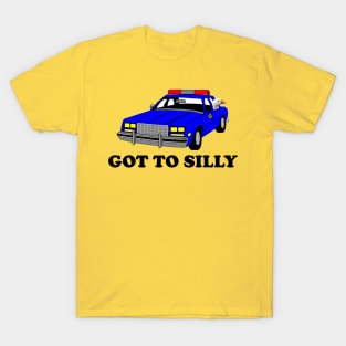 Hilarious Got Too Silly Goose in Police Car Tee T-Shirt